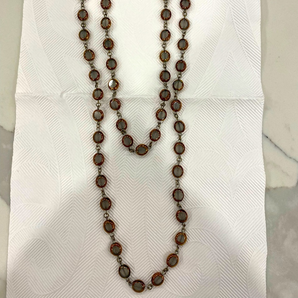 Black and coper necklace